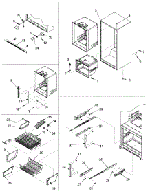 Interior Cabinet & Freezer Shelving parts for Amana Bottom-Mount Refrigerator ARB2217CC-PARB2217CC1 from AppliancePartsPros.com
