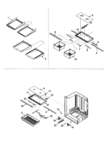 Refrigerator Shelving parts for Amana Bottom-Mount Refrigerator ARB2217CSL-PARB2217CS0 from AppliancePartsPros.com