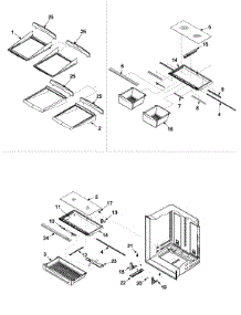 Refrigerator Shelving parts for Amana Bottom-Mount Refrigerator ARB2217CSR3 from AppliancePartsPros.com