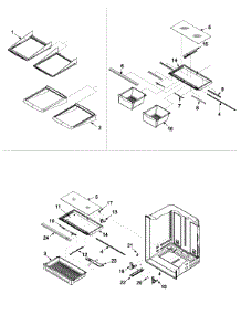 Refrigerator Shelving parts for Amana Bottom-Mount Refrigerator ARB2257CSL-PARB2257CS0 from AppliancePartsPros.com