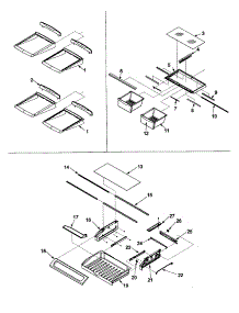 Refrigerator Shelving parts for Amana Bottom-Mount Refrigerator ARB8057CSR-PARB8057CS0 from AppliancePartsPros.com