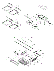 Refrigerator Shelving parts for Amana Bottom-Mount Refrigerator ARB9059CS1 from AppliancePartsPros.com