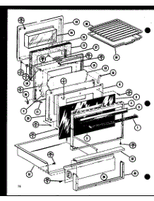 Door parts for Amana Electric Range ARC-502/P85675-1S from AppliancePartsPros.com