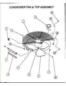 Condenser Fan & Top Assembly parts for Amana Central Air Conditioner ARCF18U01D/P9885201C from AppliancePartsPros.com