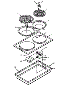 Cooktop parts for Amana Electric Range ARDS800E/P1131920NE from AppliancePartsPros.com