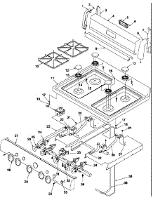Maintop And Backguard parts for Amana Gas Range ARG3600L-P1143336NL from AppliancePartsPros.com