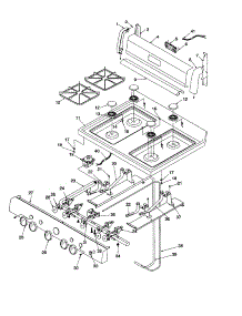 Maintop And Backguard parts for Amana Gas Range ARG3600L-P1143362NL from AppliancePartsPros.com