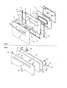 Oven Door And Broiler Door parts for Amana Gas Range ARG3601L-P1143357NL from AppliancePartsPros.com