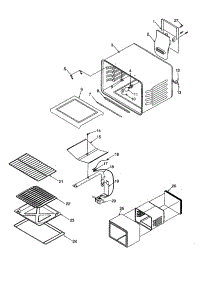 Cavity parts for Amana Gas Range ARG3601WW-P1143357NWW from AppliancePartsPros.com