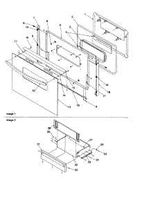 Oven Door / Storage Drawer parts for Amana Gas Range ARG7102W-P1143370NW from AppliancePartsPros.com