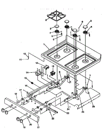 Main Top parts for Amana Gas Range ARG7200W-P1143316NW from AppliancePartsPros.com
