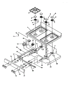 Main Top parts for Amana Gas Range ARG7200W-P1143323NW from AppliancePartsPros.com