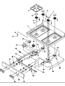 Main Top parts for Amana Gas Range ARG7300LL-P1143317NLL from AppliancePartsPros.com