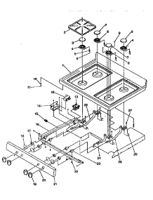 Main Top parts for Amana Gas Range ARG7301L-P1143328NL from AppliancePartsPros.com