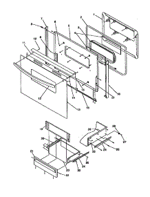 Oven Door And Storage Door parts for Amana Gas Range ARG7301L-P1143330NL from AppliancePartsPros.com