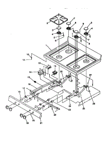 Main Top parts for Amana Gas Range ARG7301LL-P1143328NLL from AppliancePartsPros.com