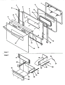 Oven Door And Storage Door parts for Amana Gas Range ARG7301LL-P1143330NLL from AppliancePartsPros.com