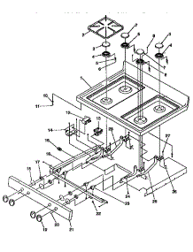Main Top parts for Amana Gas Range ARG7301W-P1143315NW from AppliancePartsPros.com