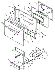 Oven Door And Storage Door parts for Amana Gas Range ARG7301W-P1143315NW from AppliancePartsPros.com