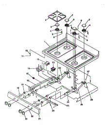 Main Top parts for Amana Gas Range ARG7301W-P1143328NWW from AppliancePartsPros.com