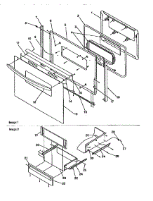 Oven Door And Storage Door parts for Amana Gas Range ARG7301W-P1143328NWW from AppliancePartsPros.com