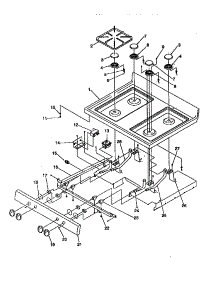 Main Top parts for Amana Gas Range ARG7301W-P1143330NWW from AppliancePartsPros.com