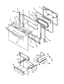 Oven Door And Storage Door parts for Amana Gas Range ARG7301WW-P1143315NWW from AppliancePartsPros.com