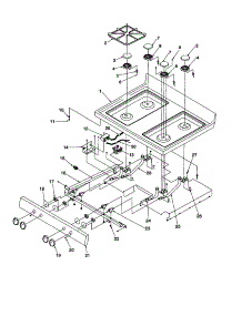 Main Top parts for Amana Gas Range ARG7302LL-P1143391NLL from AppliancePartsPros.com
