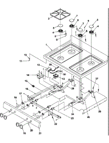 Main Top parts for Amana Gas Range ARG7302WW-P1143368NWW from AppliancePartsPros.com