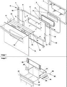 Oven Door And Storage Door parts for Amana Gas Range ARG7302WW-P1143368NWW from AppliancePartsPros.com