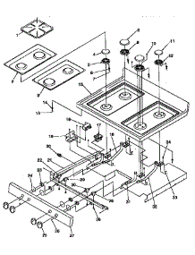 Main Top parts for Amana Gas Range ARG7600L-P1141298NL from AppliancePartsPros.com