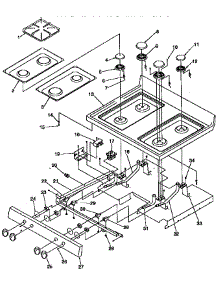 Main Top parts for Amana Gas Range ARG7600LL-P1141298NLL from AppliancePartsPros.com