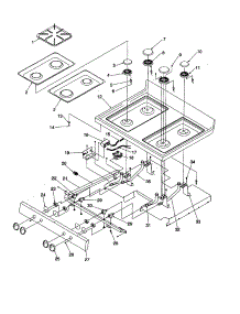 Main Top parts for Amana Gas Range ARG7600LL-P1143384NLL from AppliancePartsPros.com