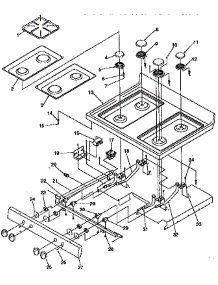 Main Top parts for Amana Gas Range ARG7600WW-P1141298NWW from AppliancePartsPros.com