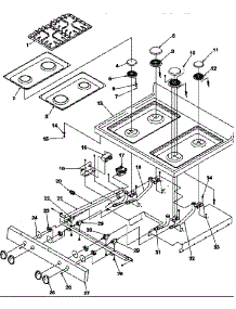 Main Top parts for Amana Gas Range ARG7800LL-P1143322NLL from AppliancePartsPros.com