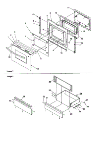 Oven Door And Storage Door parts for Amana Gas Range ARG7800LL-P1143385NLL from AppliancePartsPros.com