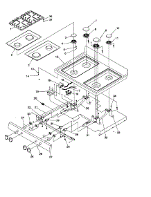 Main Top parts for Amana Gas Range ARG7800WW-P1143355NWW from AppliancePartsPros.com