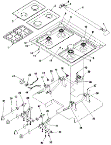 Main Top parts for Amana Gas Range ARGS7650LL-P1130756NLL from AppliancePartsPros.com