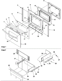 Oven Door & Storage Drawer parts for Amana Gas Range ARGS7650LL-P1130761NLL from AppliancePartsPros.com