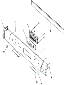 Control Panel parts for Amana Gas Range ARGS7650WW-P1130757NWW from AppliancePartsPros.com