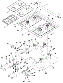 Main Top parts for Amana Gas Range ARGS7650WW-P1130762NWW from AppliancePartsPros.com