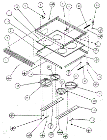 Main Top Section parts for Amana Electric Range ARH660 from AppliancePartsPros.com