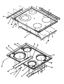 Main Top Section parts for Amana Electric Range ARH660E-P1167404SE from AppliancePartsPros.com