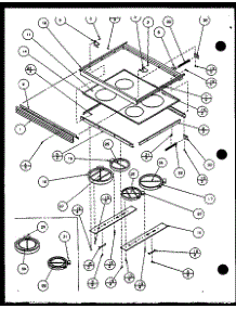 Cooktop parts for Amana Electric Range ARH660HR-P1120001S from AppliancePartsPros.com