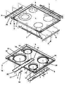 Maintop Assembly parts for Amana Electric Range ARH667E from AppliancePartsPros.com