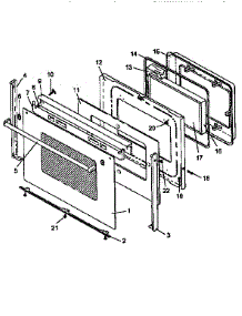 Oven Door Assembly parts for Amana Electric Range ARH667E from AppliancePartsPros.com