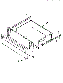 Storage Drawer Assembly parts for Amana Electric Range ARH667E from AppliancePartsPros.com
