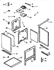Main Top And Oven Assembly parts for Amana Electric Range ARH667WW from AppliancePartsPros.com