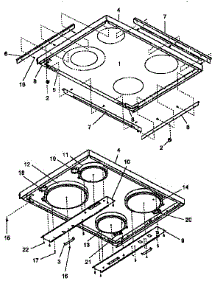 Maintop Assembly parts for Amana Electric Range ARH667WW from AppliancePartsPros.com