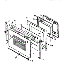 Oven Door Assembly parts for Amana Electric Range ARH667WW from AppliancePartsPros.com
